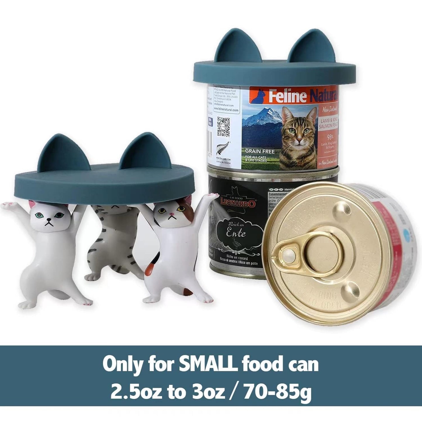 Cat Food Can Lids - 2 Pack, Dark Blue