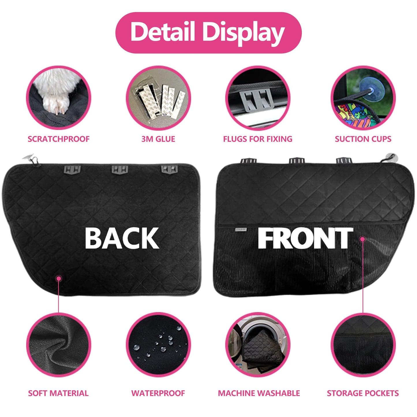 Car Door Protector for Dogs - 2 Pack, Waterproof