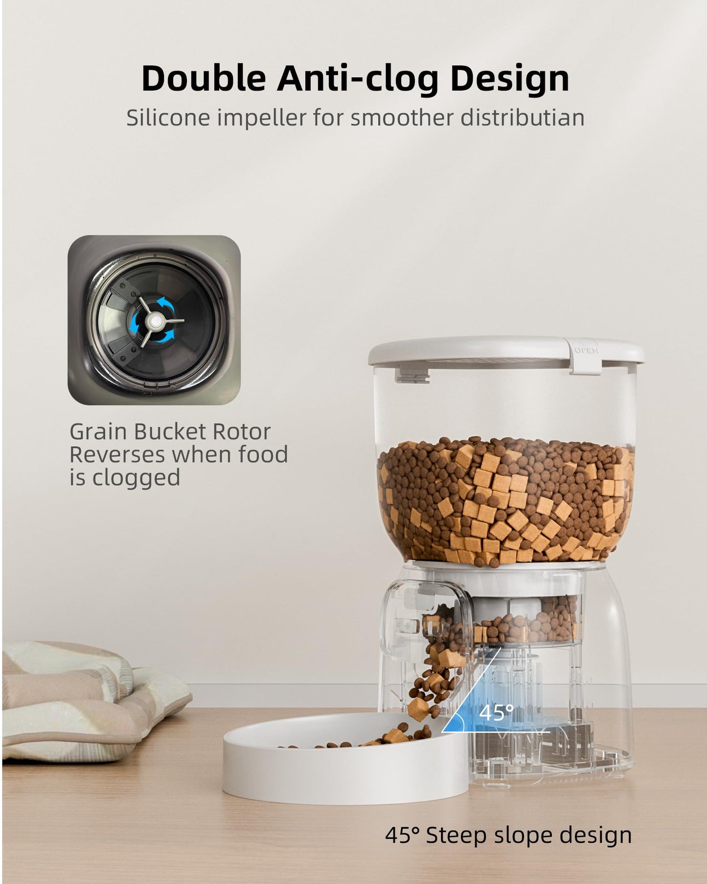 Automatic Cat Feeder - 4L, 6 Meals Per Day