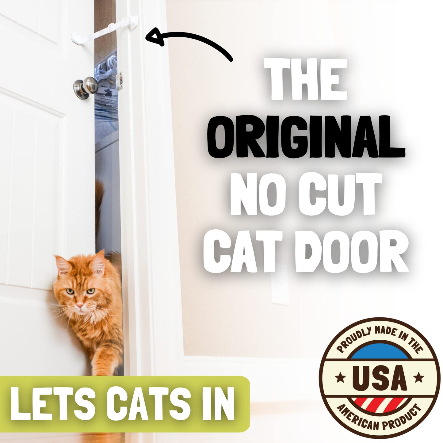 Adjustable Cat Door Latch - Dog Proof (2 Pack)