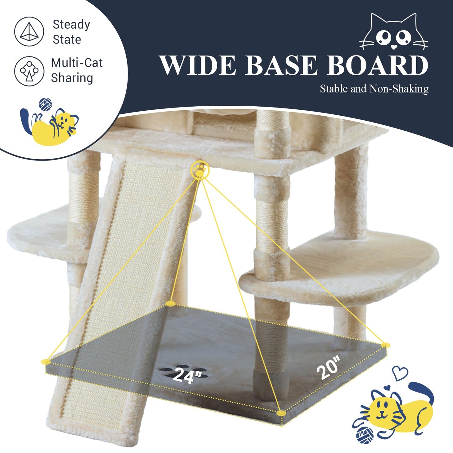 Multi-Level Sisal Cat Tower