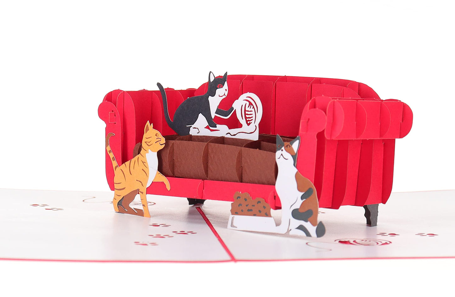 Funny Cats 3D Pop Up Greeting Card