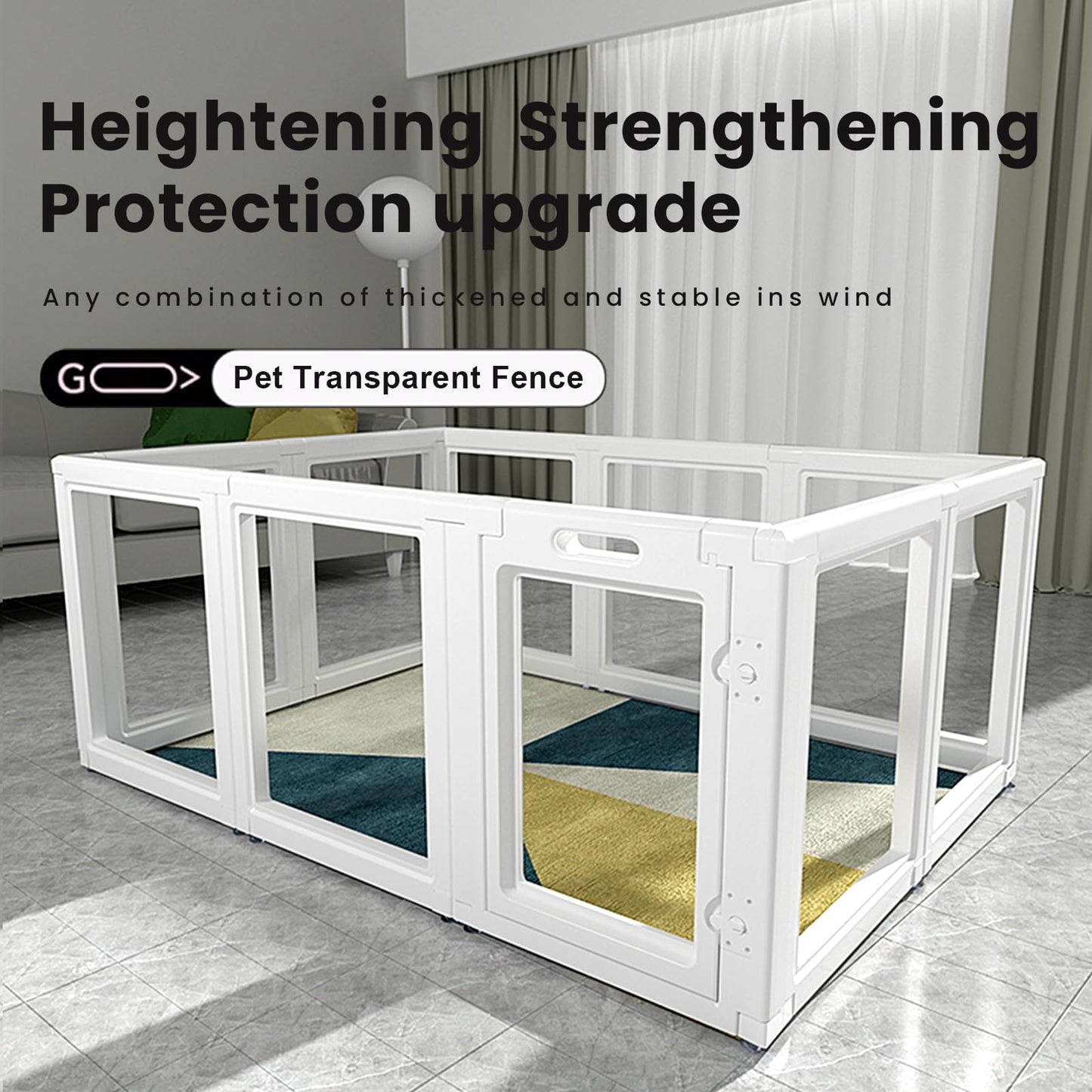 Clear Dog Playpen - 10 Pieces