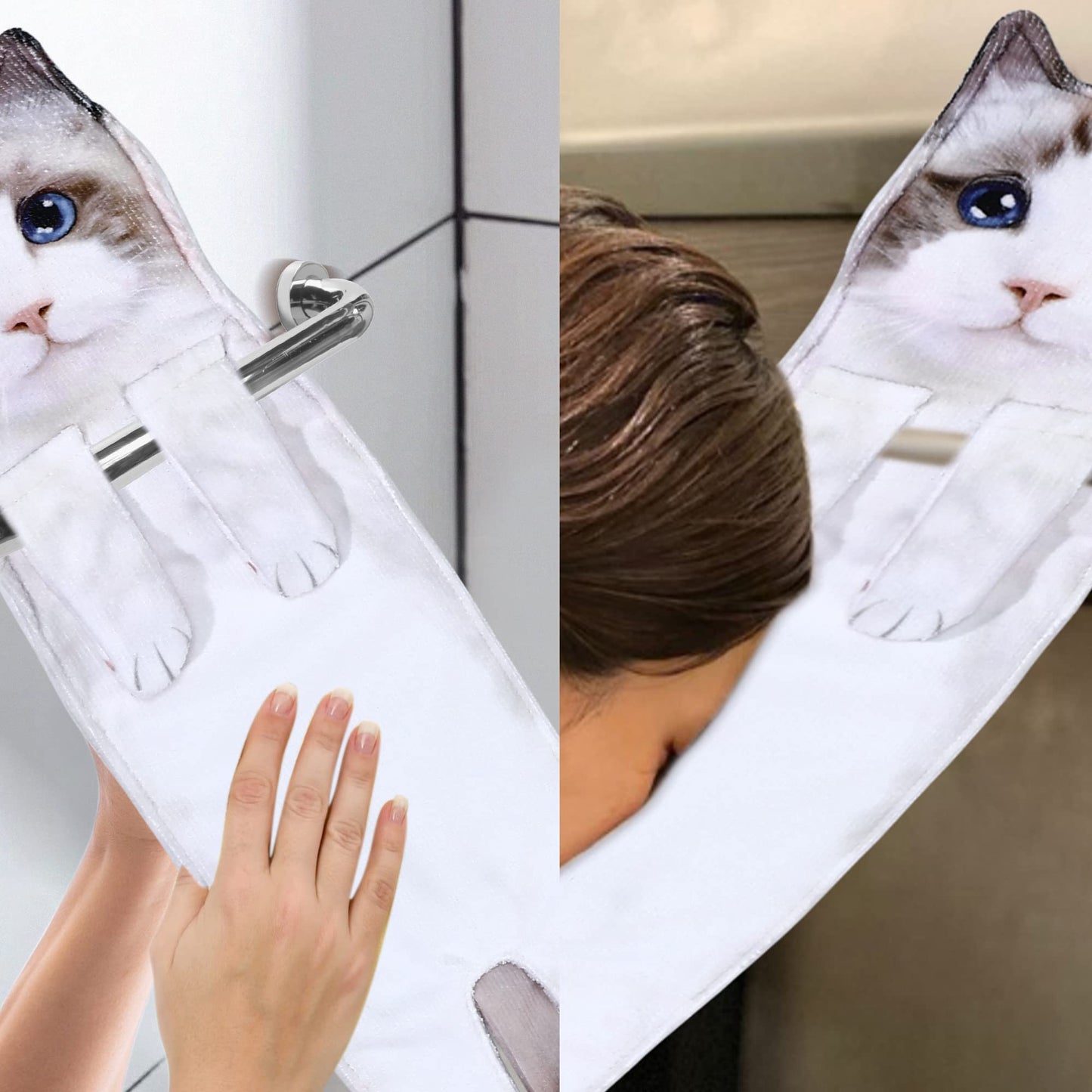 Cat Hand Towels - Cute Decorative