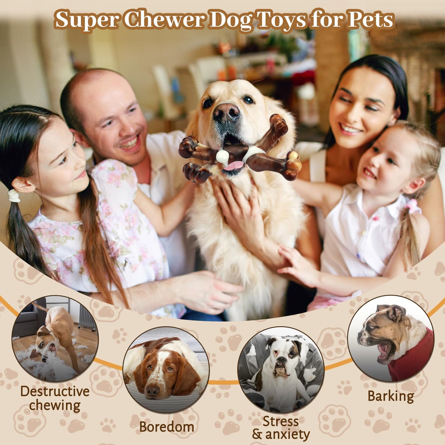 Tough Dog Toys - Indestructible, Large Breed