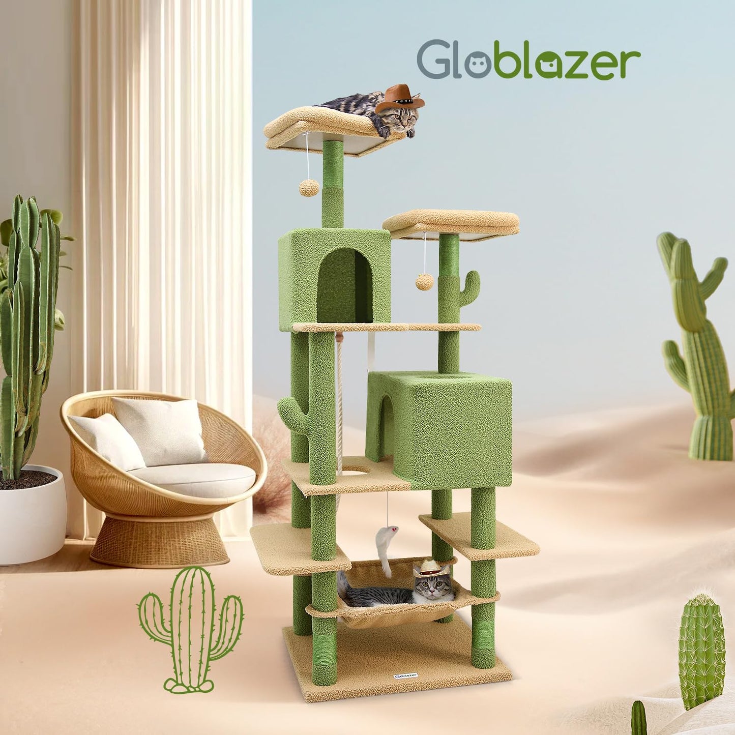76-inch Cactus Cat Tree