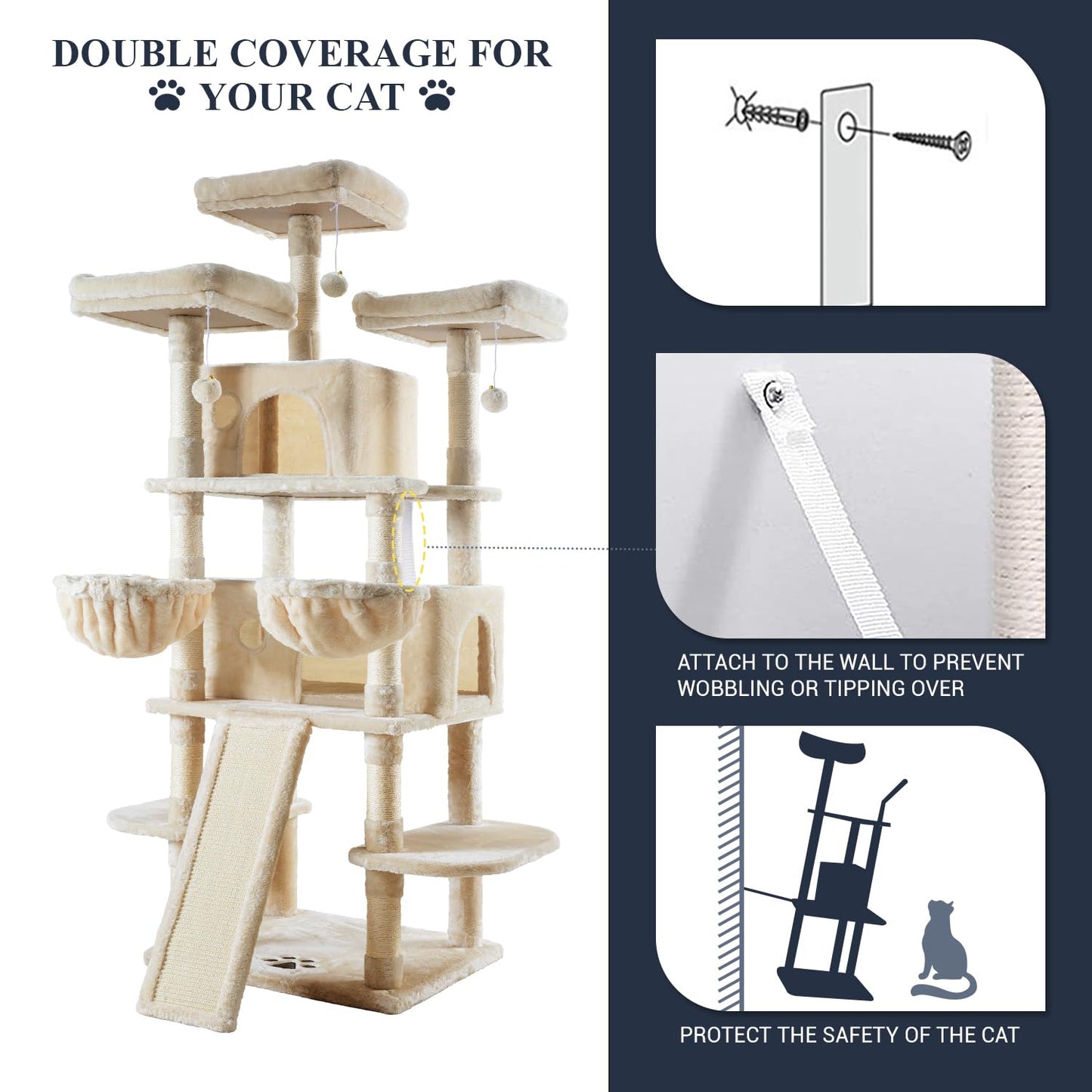 Multi-Level Sisal Cat Tower
