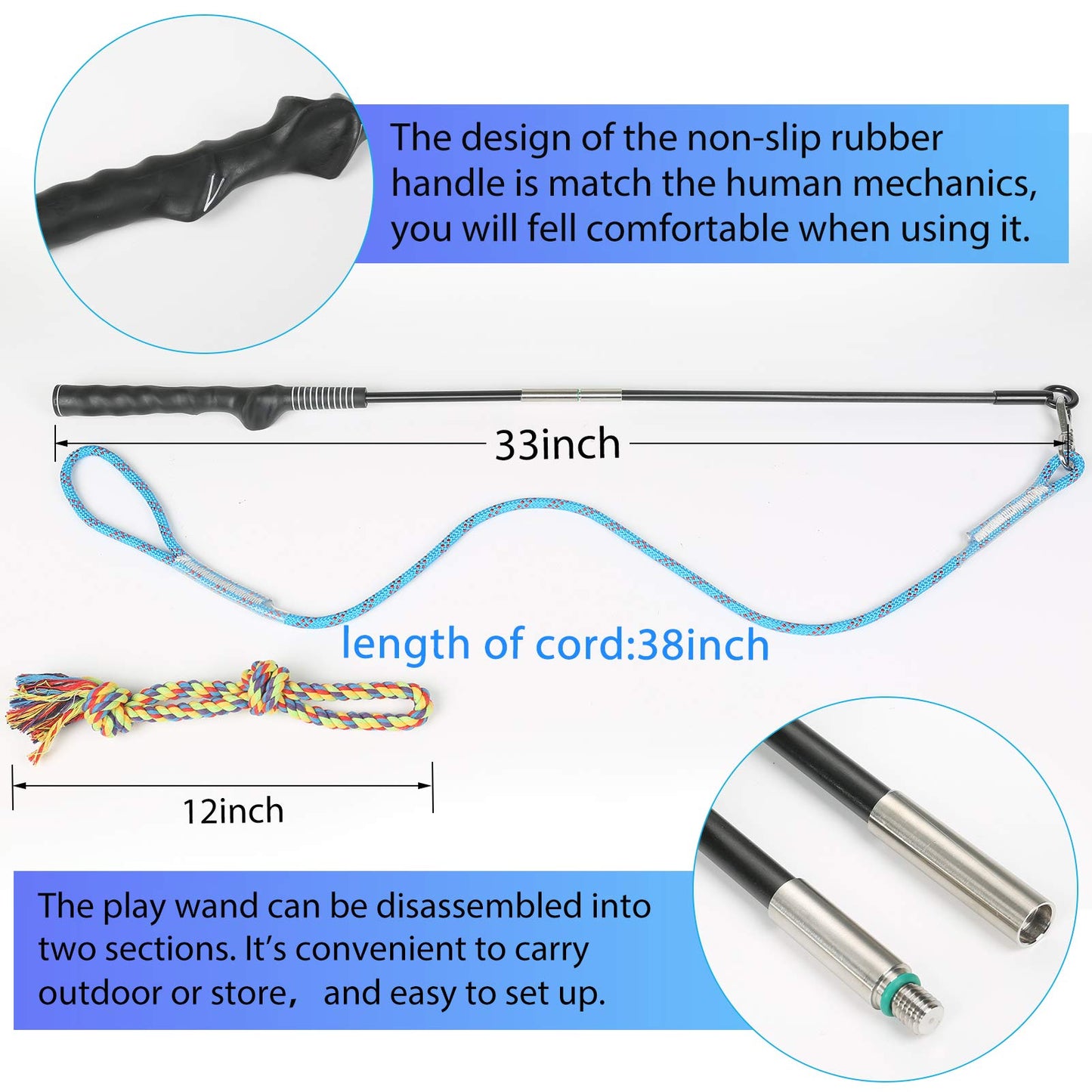 Flirt Pole Dog Toy - Interactive Exercise