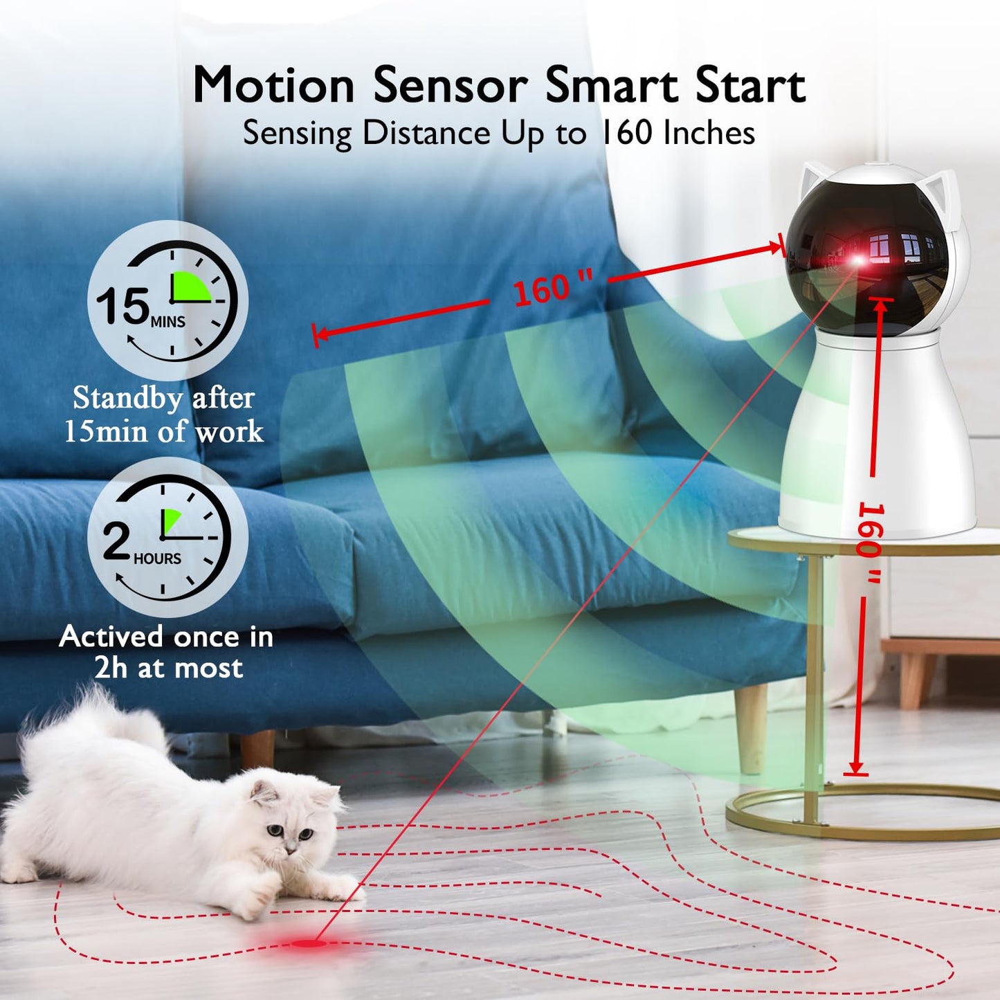 Interactive Rechargeable Cat Laser Toy