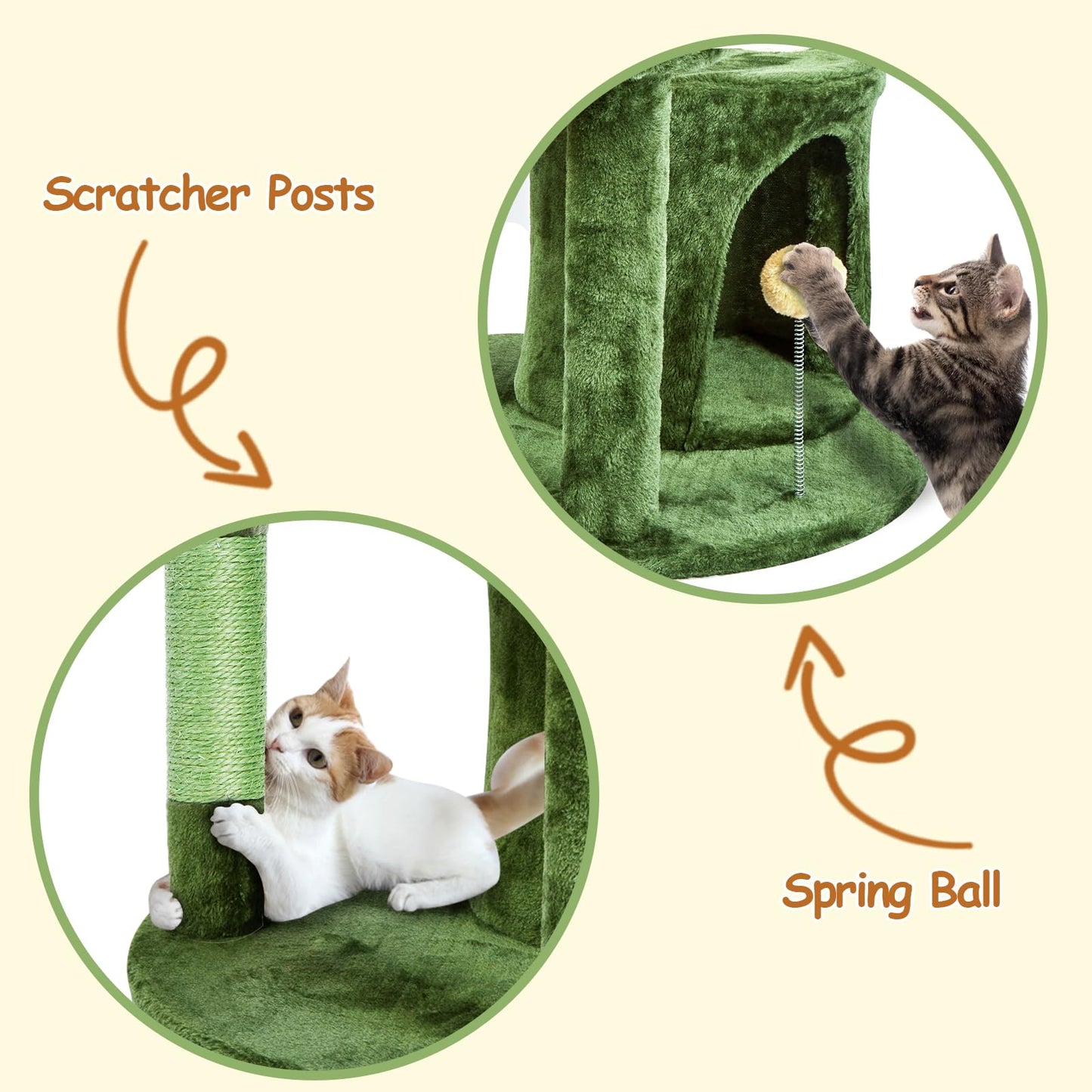Cactus Cat Tree - 52” Tall