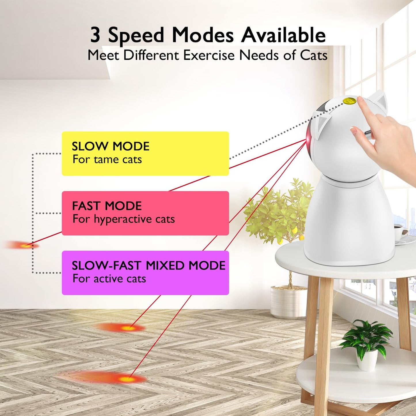 Interactive Rechargeable Cat Laser Toy
