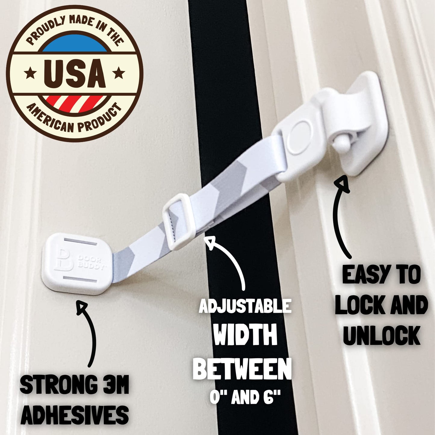 Adjustable Cat Door Latch - Dog Proof (2 Pack)