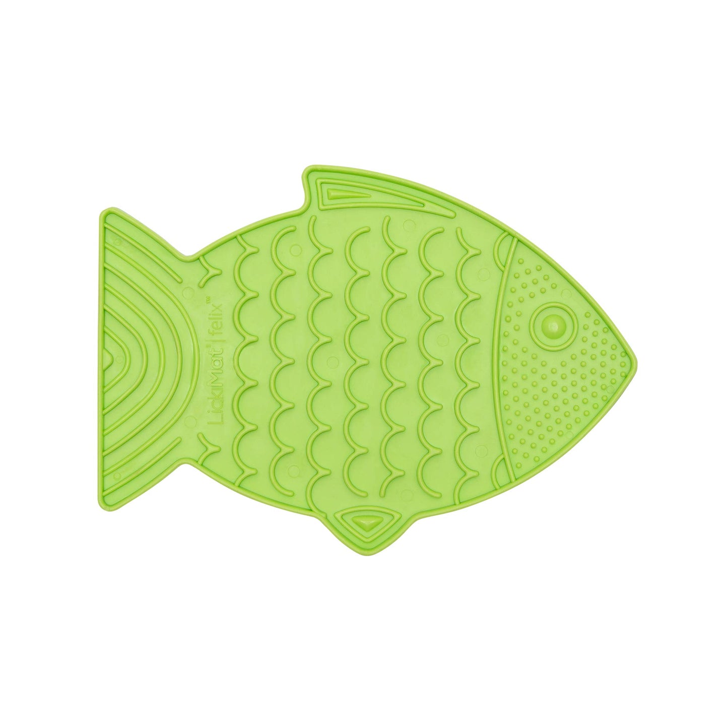 Fish-Shaped Cat Slow Feeder Mat - Green