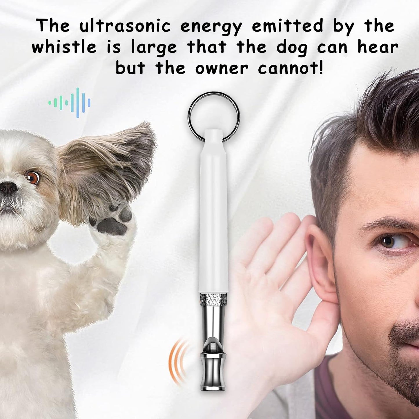White Silent Dog Whistle