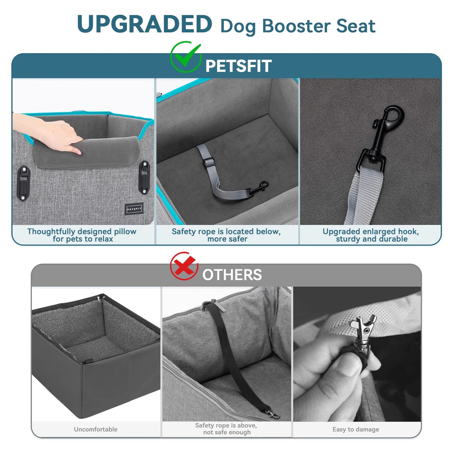 Small Dog Car Seat - Grey