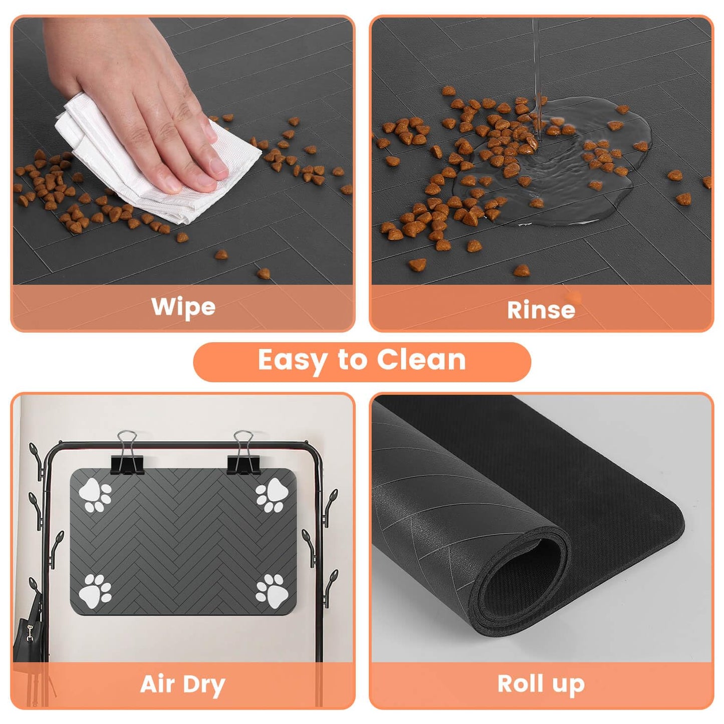 Pet Feeding Mat - Absorbent, Waterproof