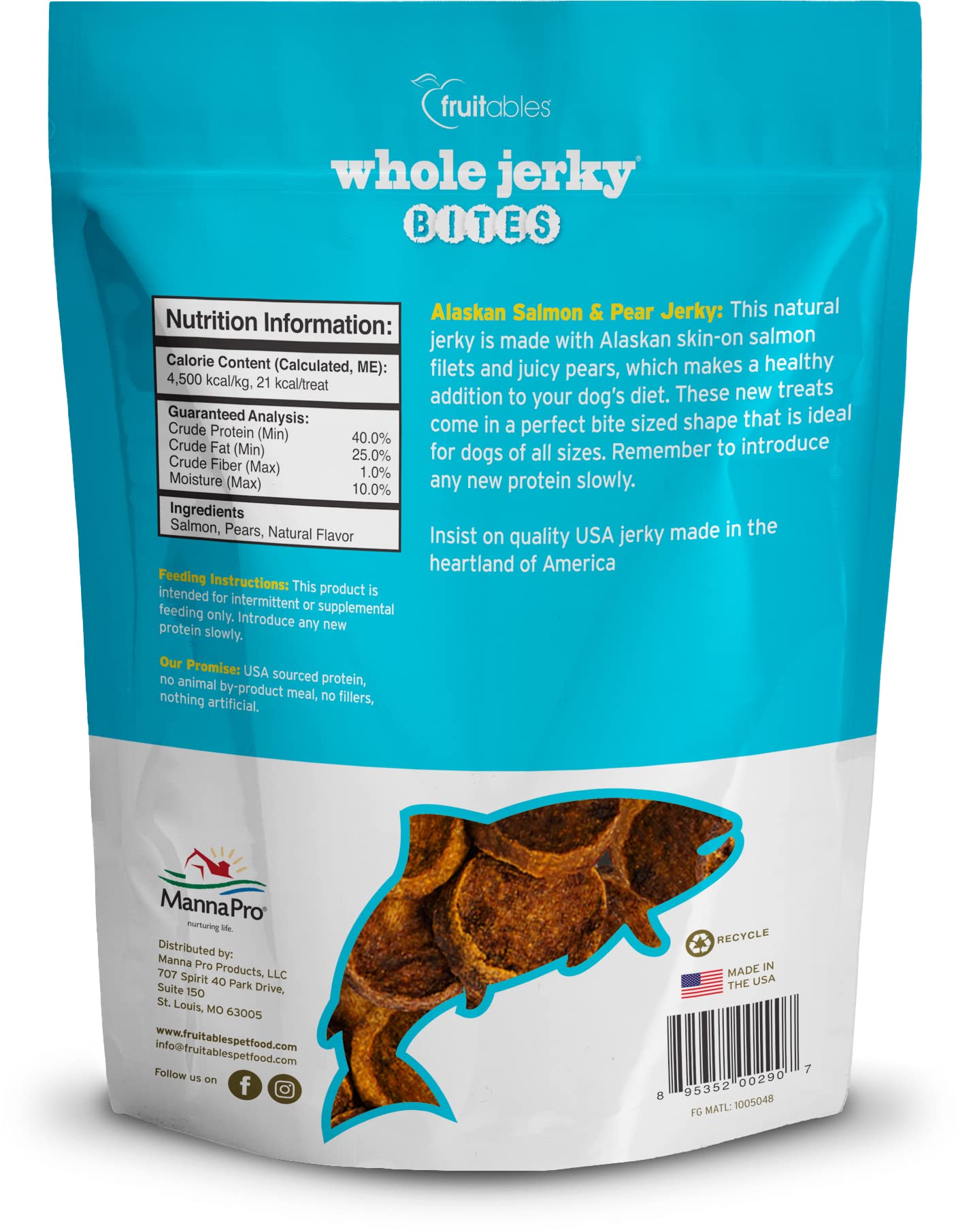 Fruitables Wild Alaskan Salmon Jerky Dog Treats