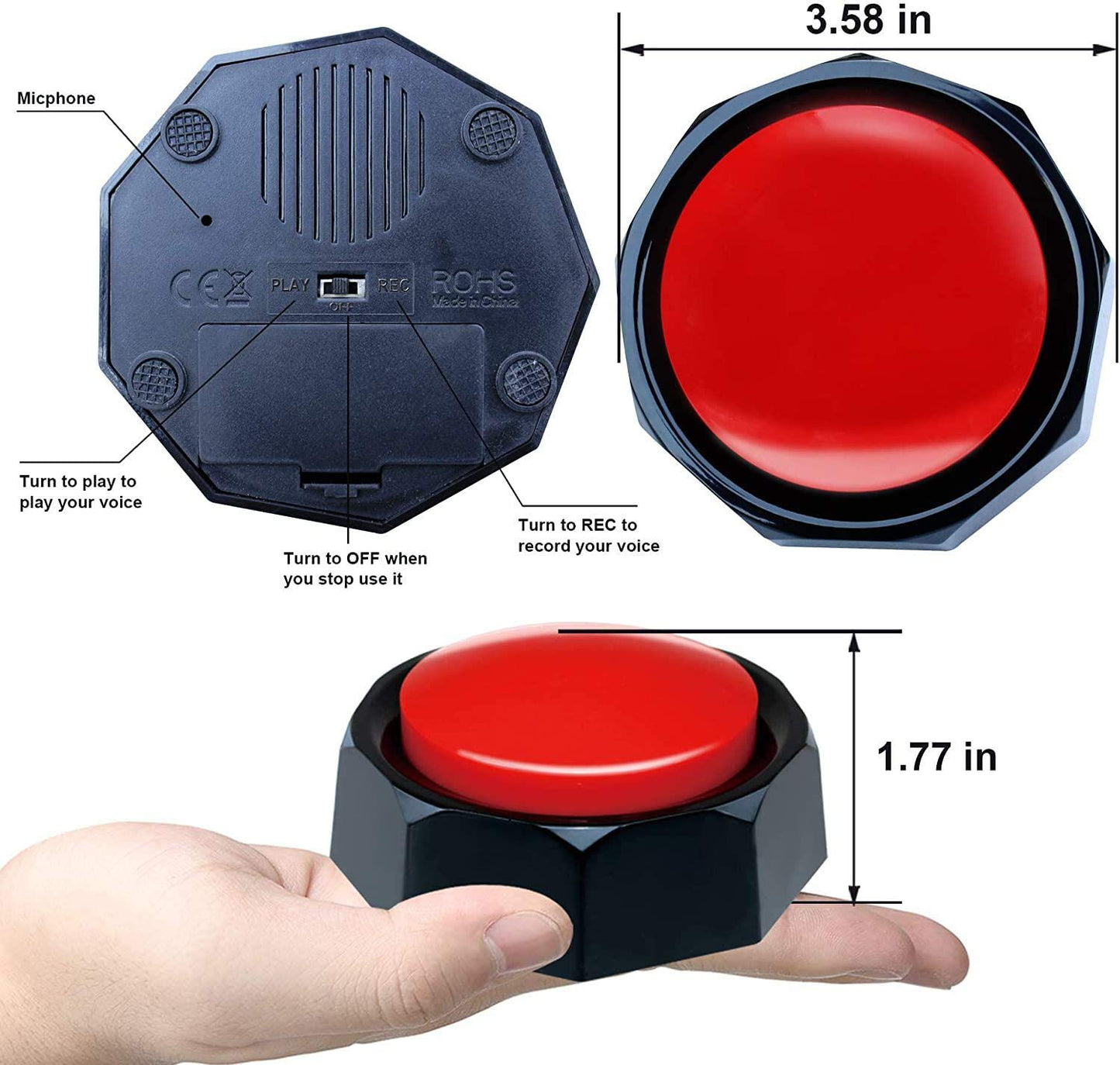 Dog Buttons for Communication - 8 Pcs