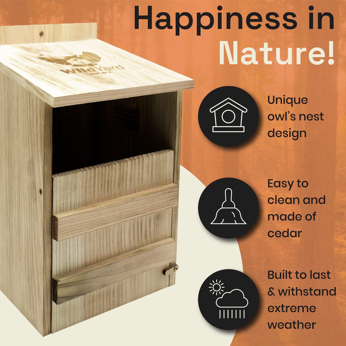 Owl House - Real Wood, Easy to Hang