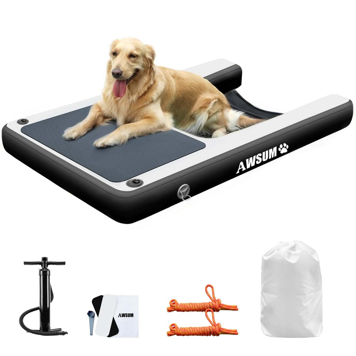 Inflatable Dog Water Ramp - Up to 180LBS