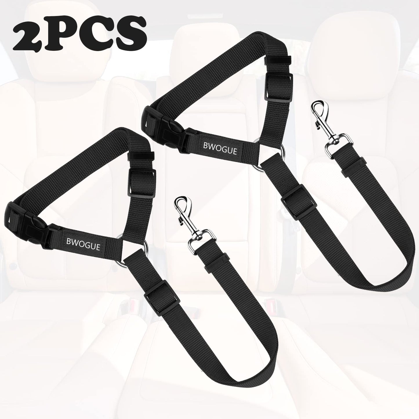 Dog & Cat Car Seat Belt - 2 Pack