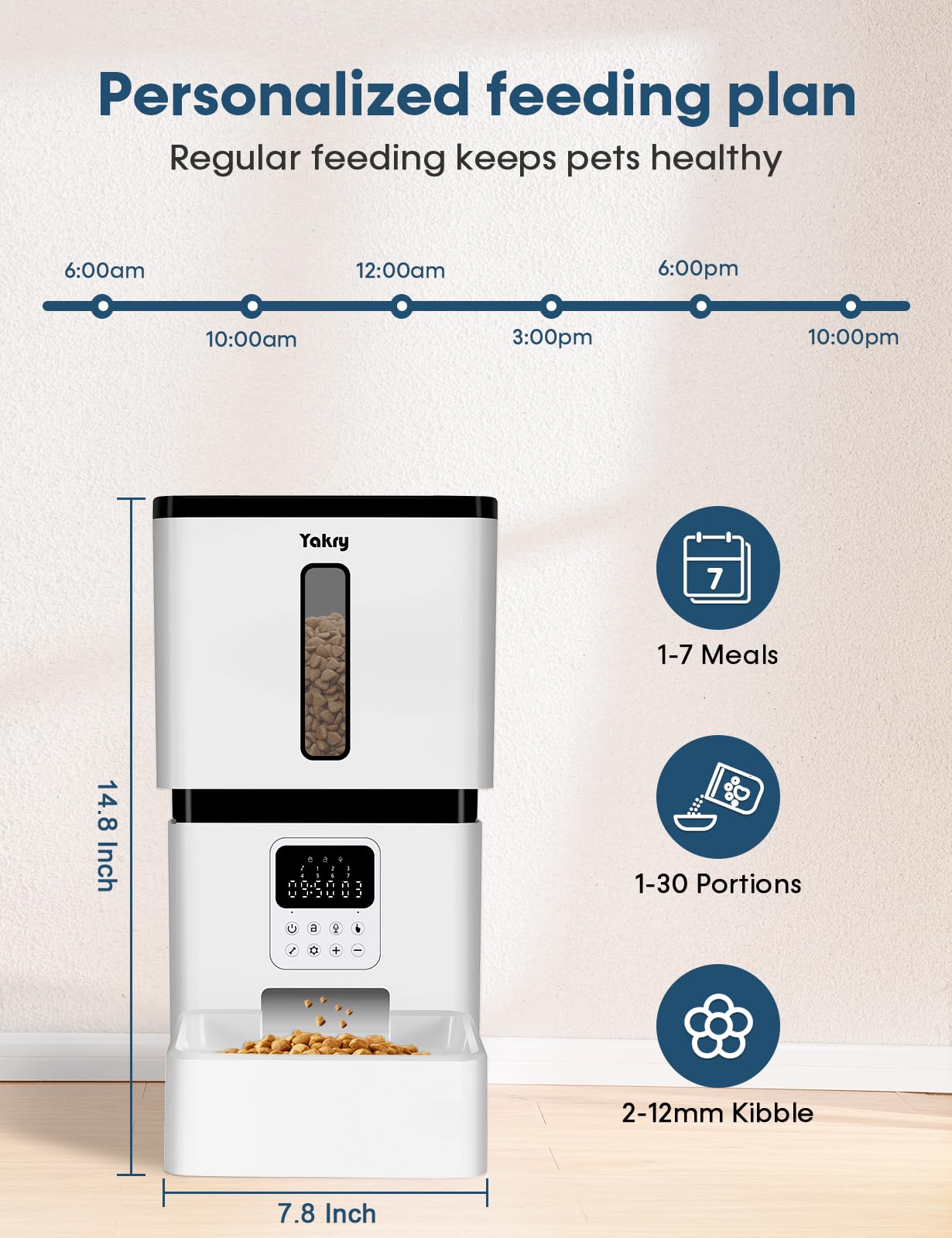 Large Automatic Dog Feeder - 8L Capacity