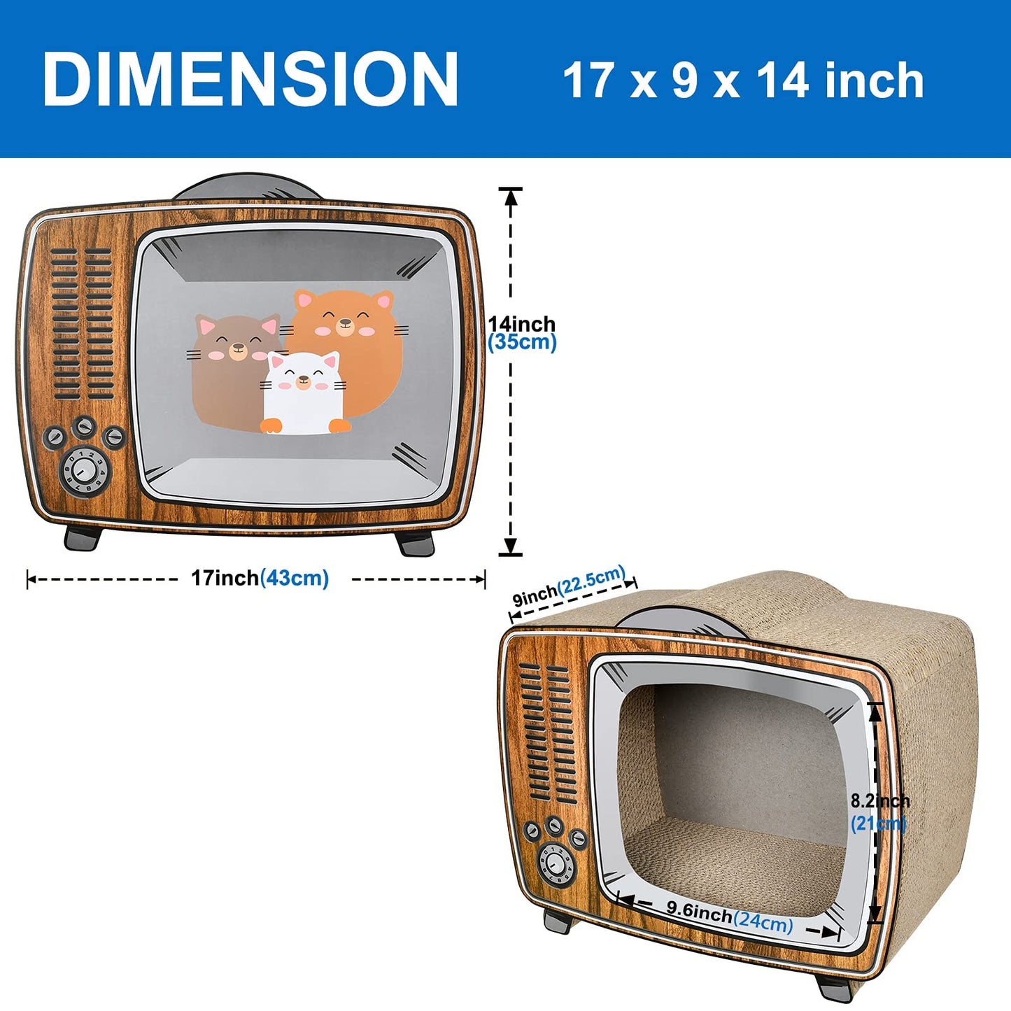 Cat Scratcher with Ball Track & Lounge Bed