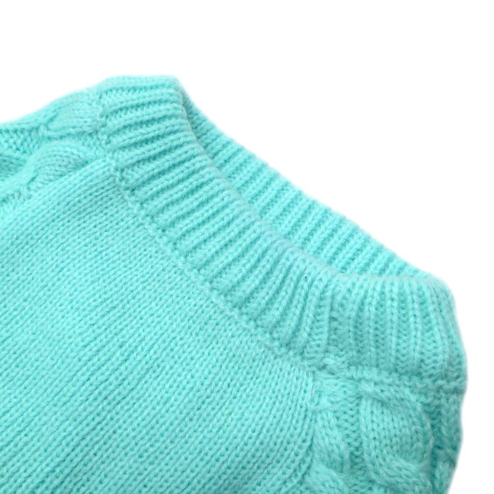 Pretty Puppy Sweater Dress - Blue (S)