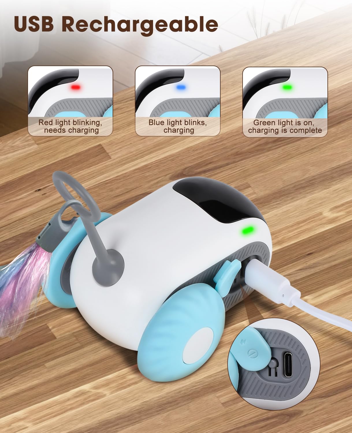 Interactive Cat Toy - Smart & Rechargeable