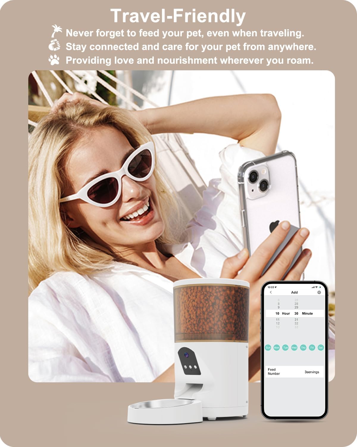 Smart Automatic Cat and Smal Dog Feeder with WiFi Control