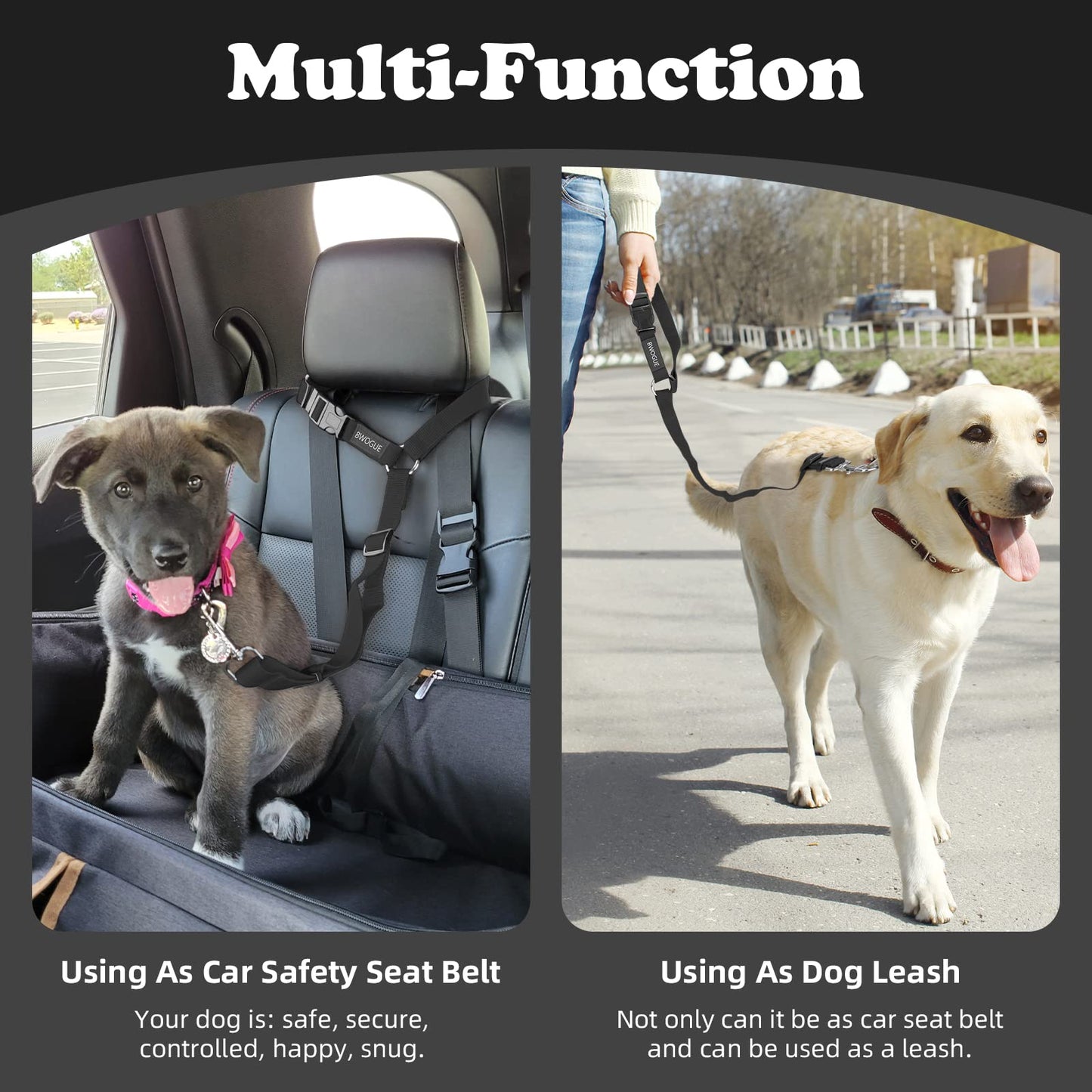 Dog & Cat Car Seat Belt - 2 Pack