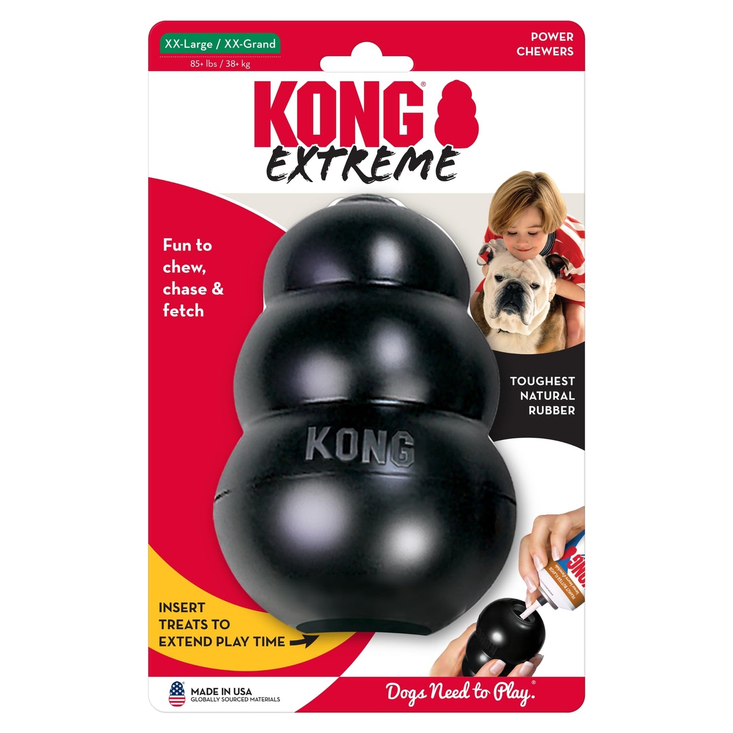 KONG Extreme Black Rubber Dog Toy