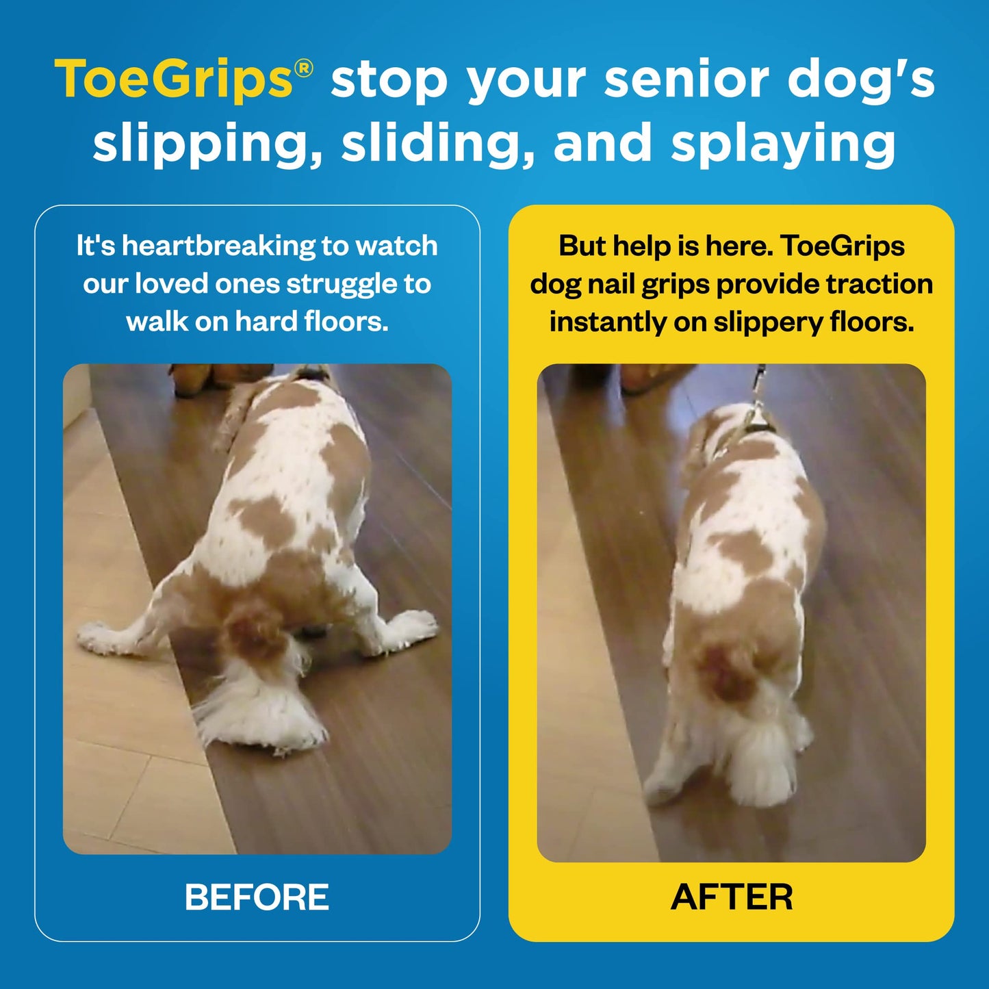 Dog Anti Slip Relief - Dog Grippers for Senior Dogs - Stop Sliding Instantly