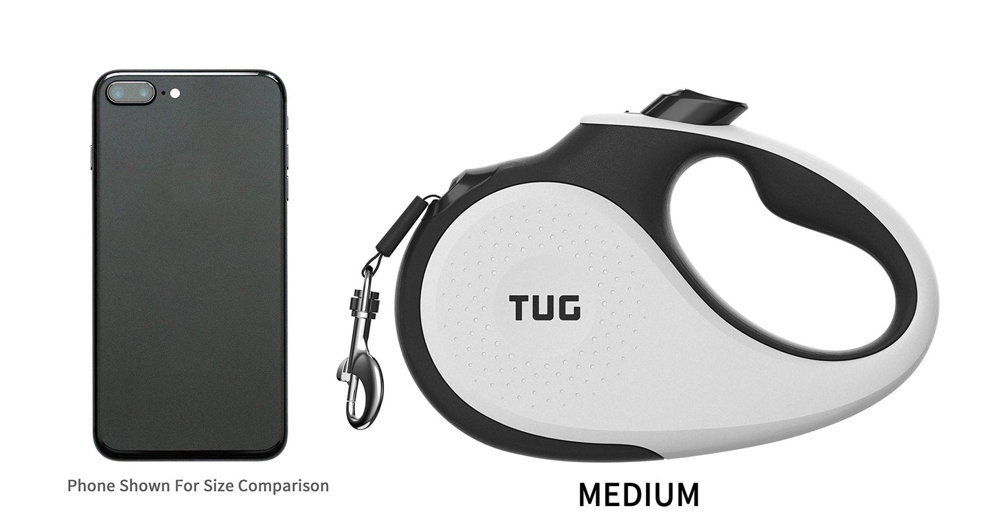 Retractable Dog Leash - 16 ft, White