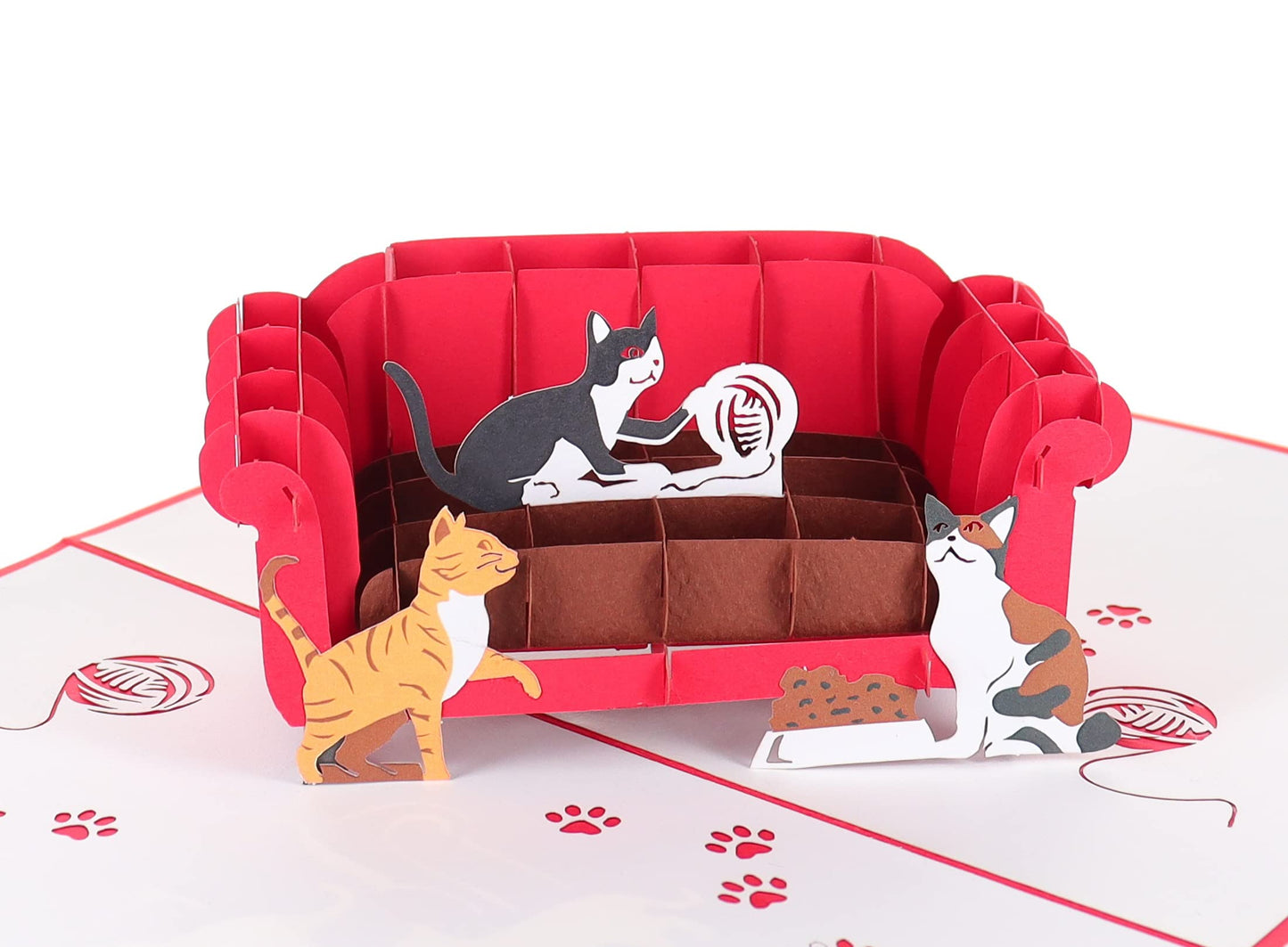 Funny Cats 3D Pop Up Greeting Card
