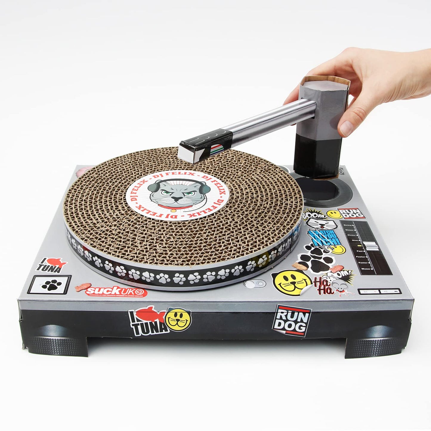 DJ Cat Turntable Scratcher - Cardboard