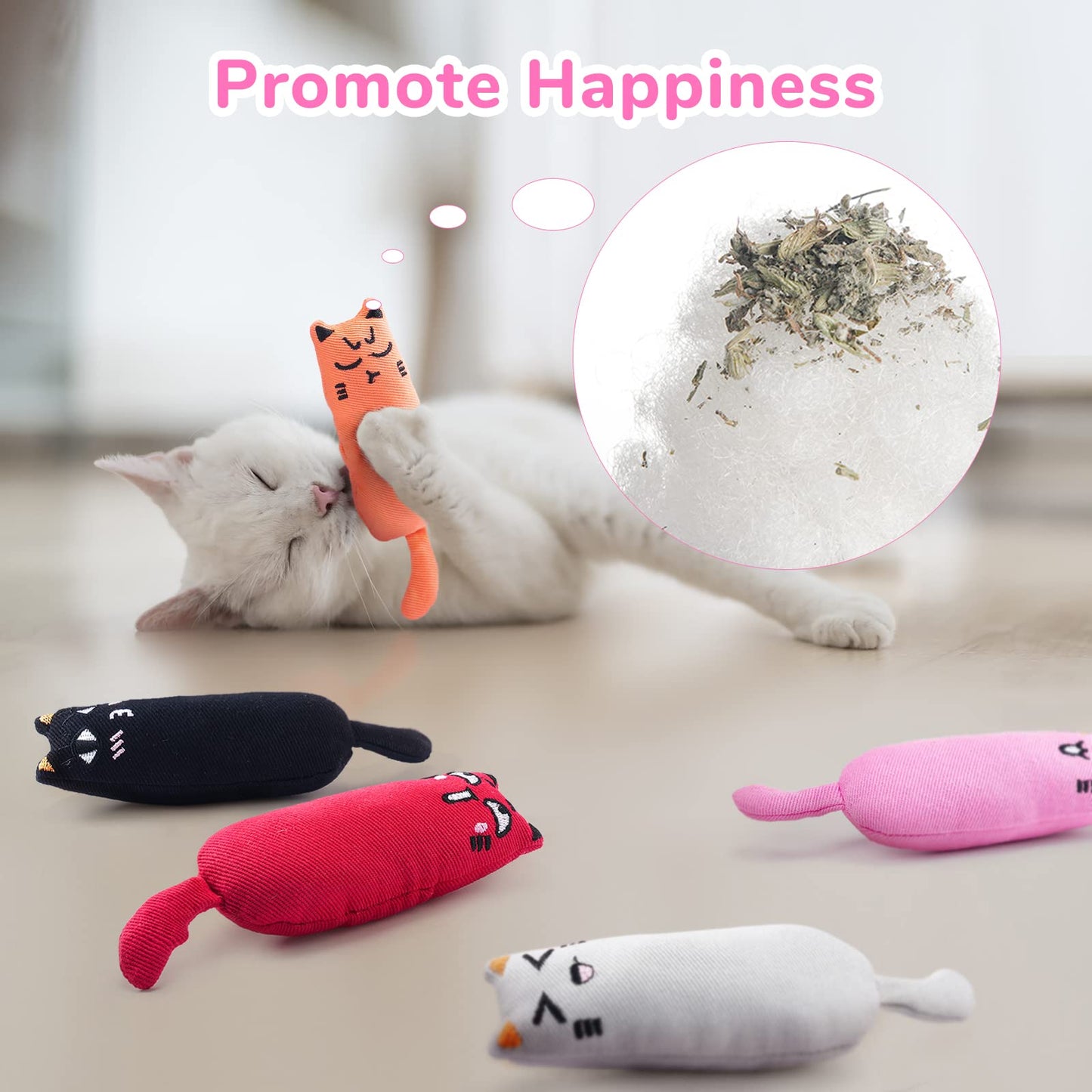 Catnip Filled Cat Teething Toys - 5 Pack