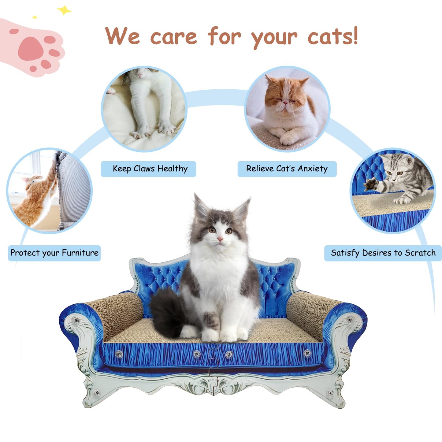 Luxury Cardboard Cat Scratcher Sofa