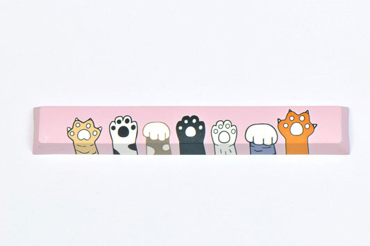 PBT Spacebar Keycap with Cat Paws Design