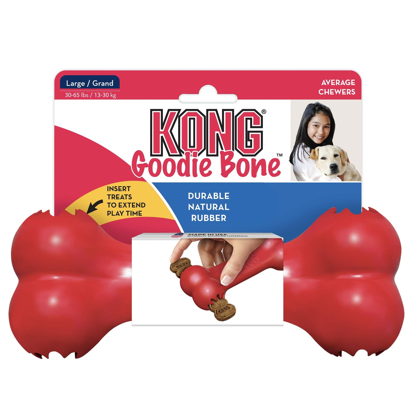 Durable Rubber Chew Bone and Flyer - Large Dogs