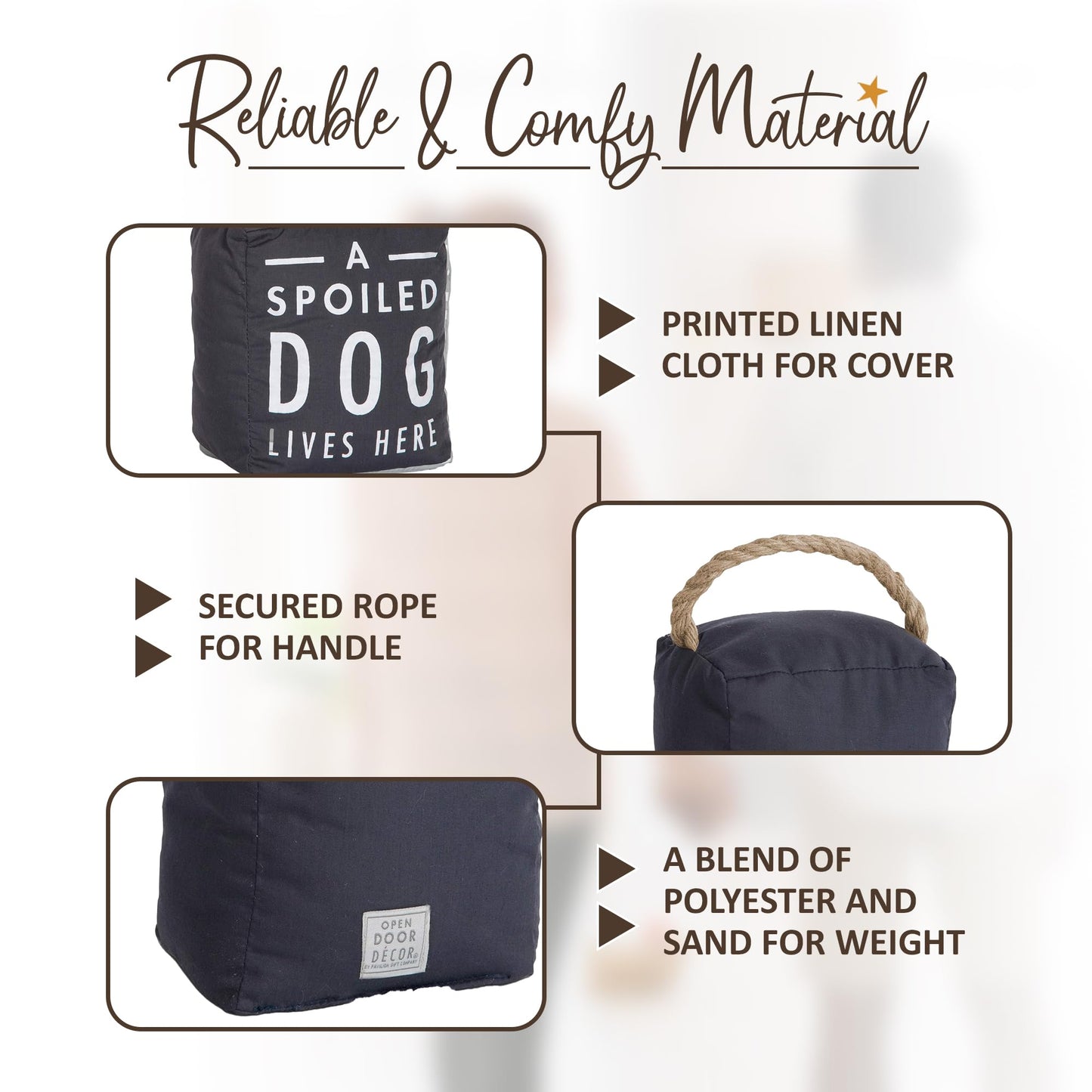 Decorative Weighted Fabric Doorstop