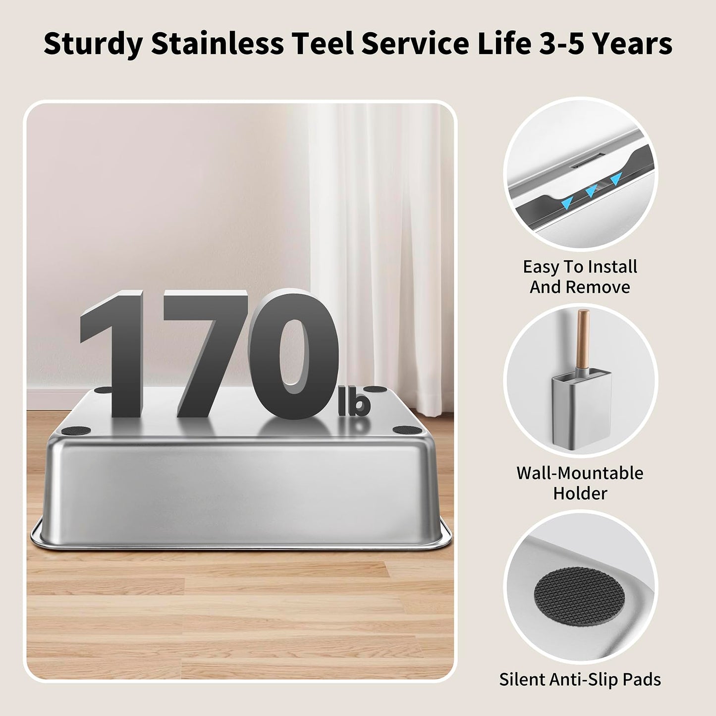 Stainless Steel Litter Box with Lid - XL