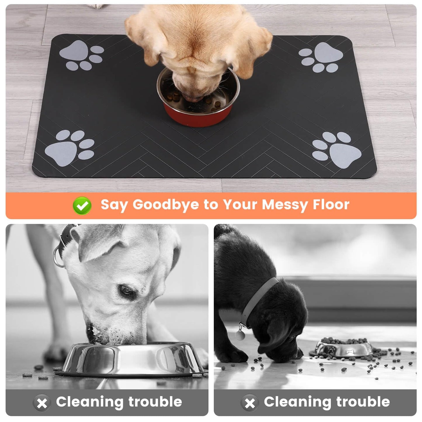 Pet Feeding Mat - Absorbent, Waterproof