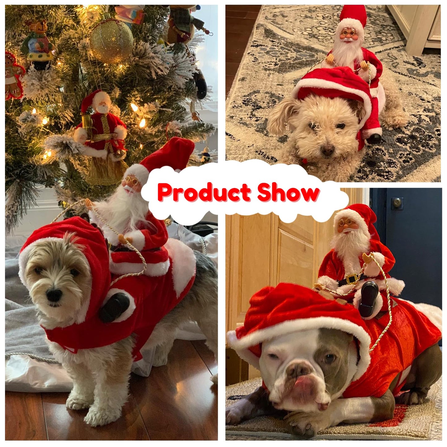 Santa Dog Costume - Christmas Pet Outfit