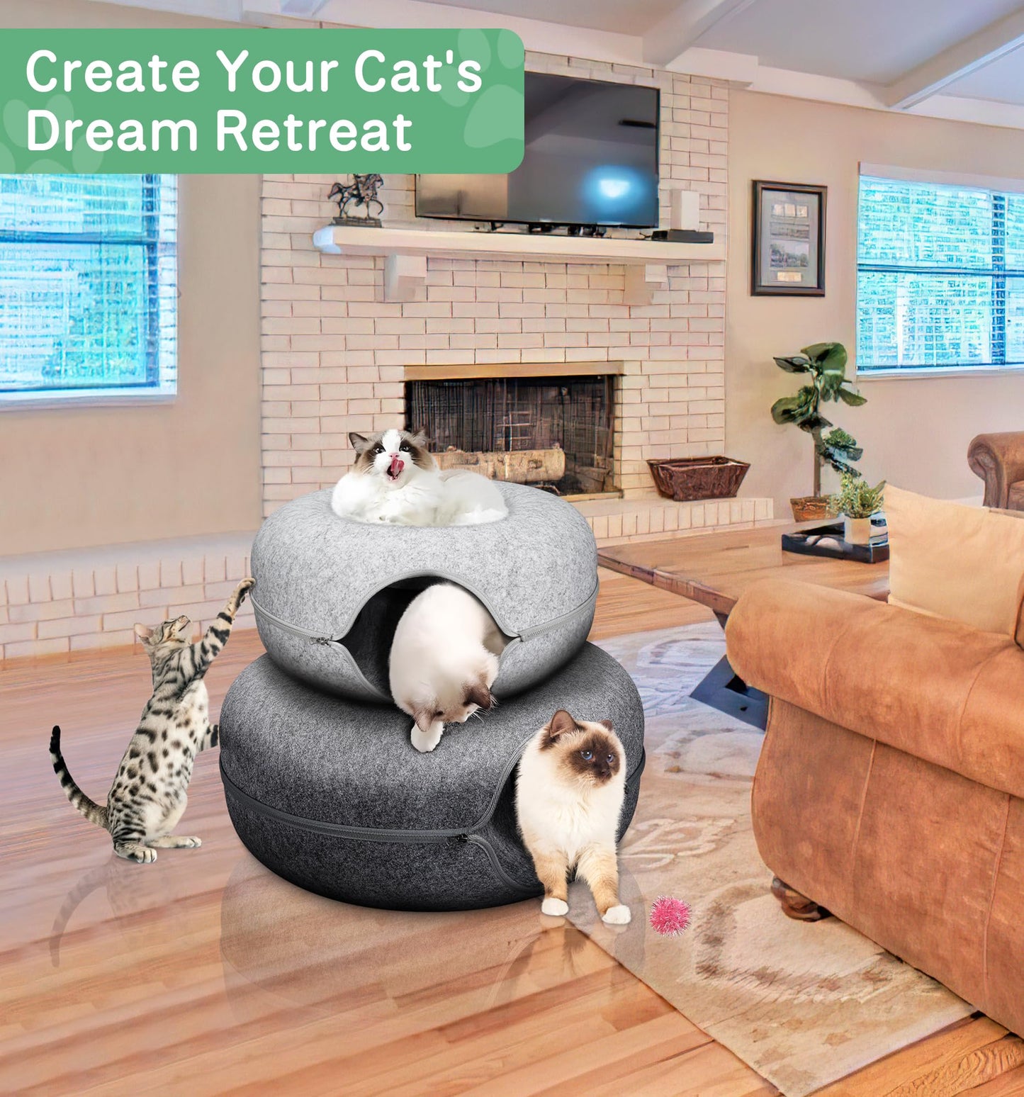 Peekaboo Cat Cave - Dark Gray