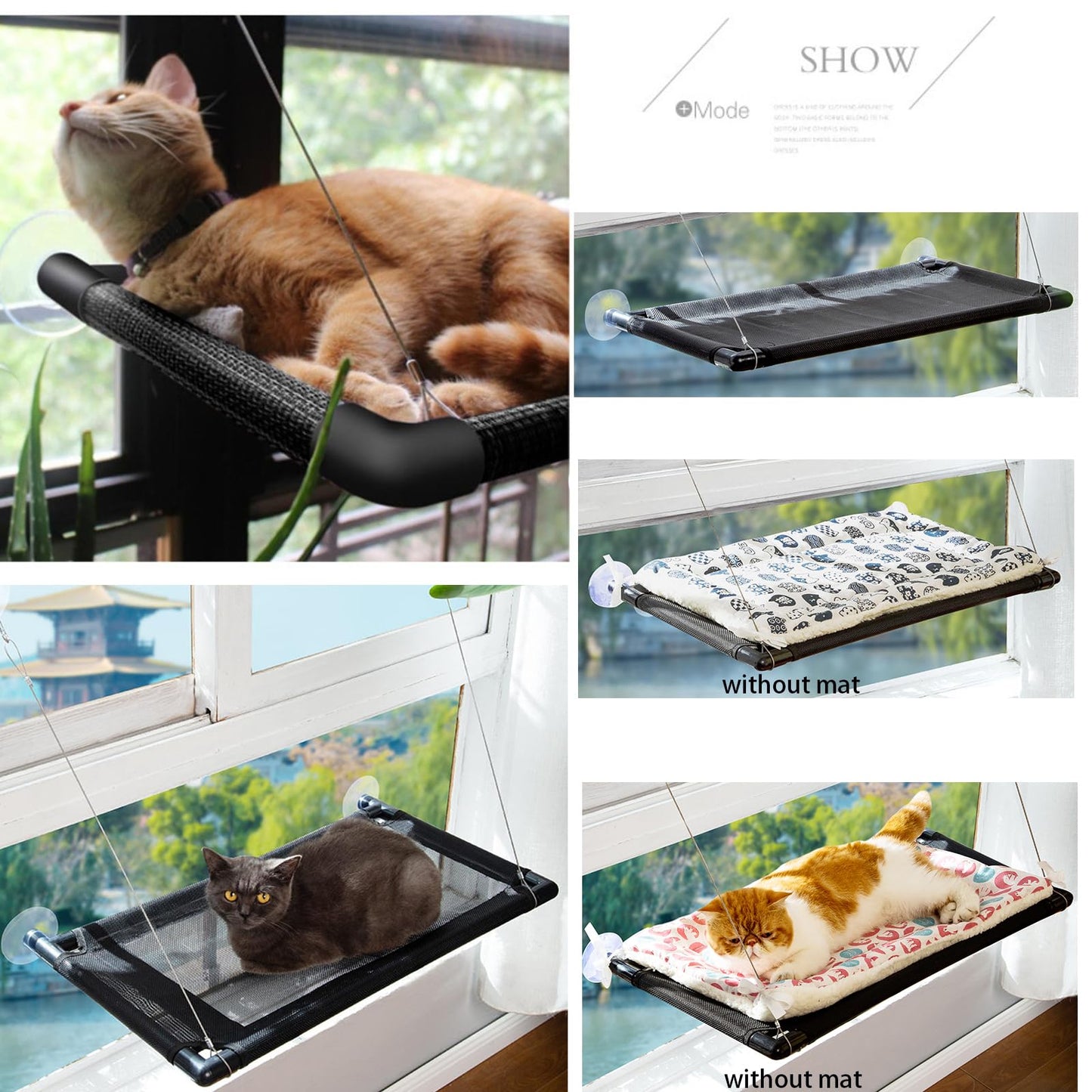 Cat Hammock for Window - Holds Up to 40 Lbs
