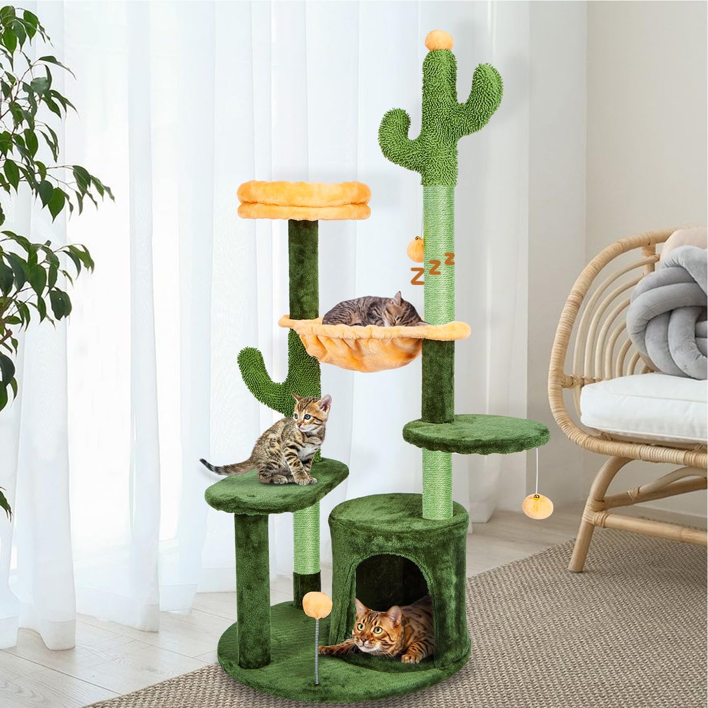 Cactus Cat Tree - 52” Tall