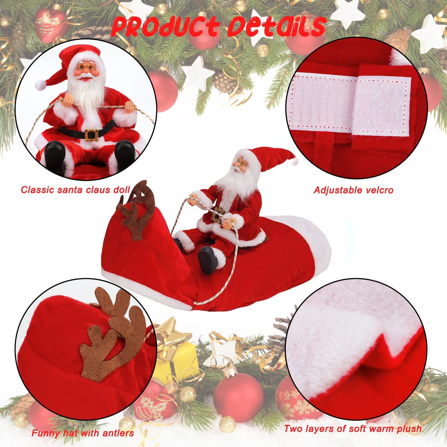 Santa Dog Costume - Christmas Pet Outfit