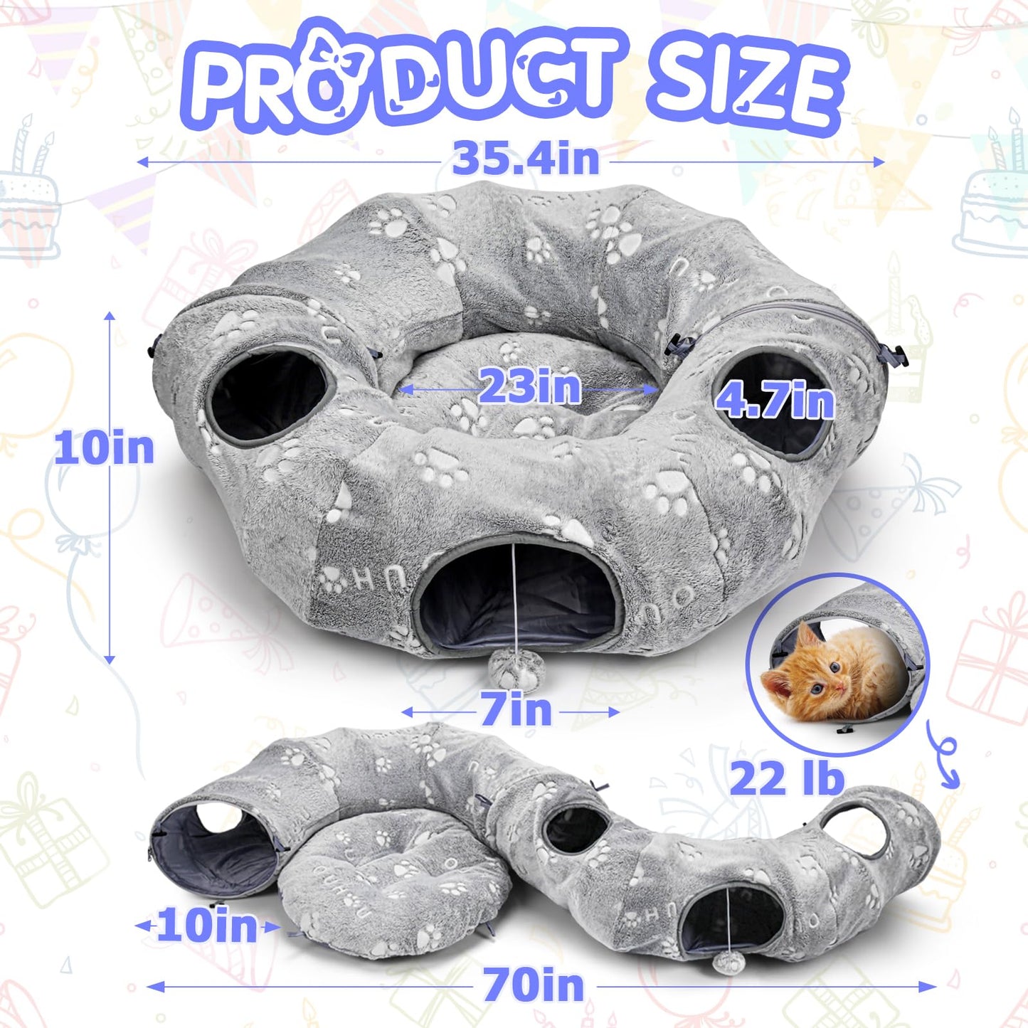 Cat Tunnel Bed