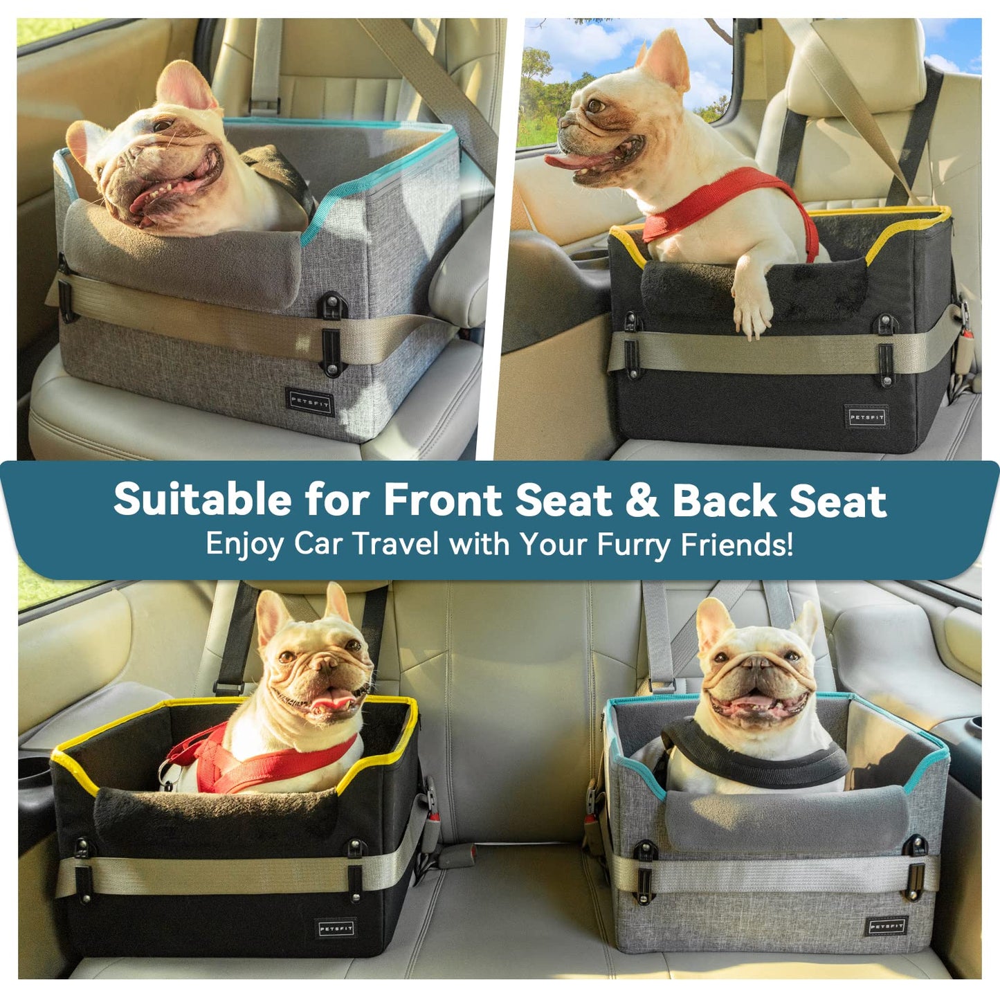 Small Dog Car Seat - Grey